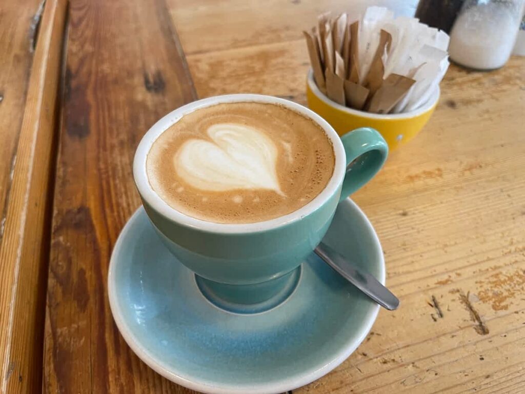 A Latte with Heart Shape